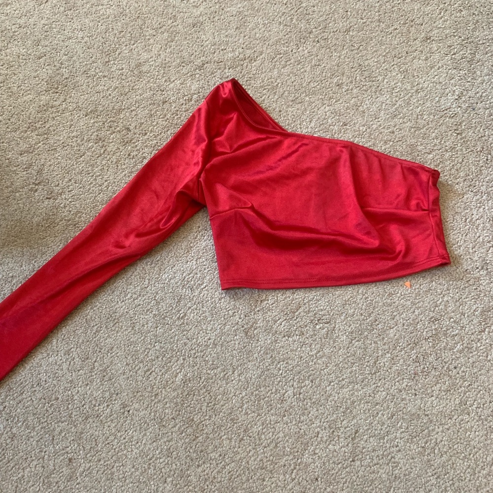 off the shoulder silky shirt